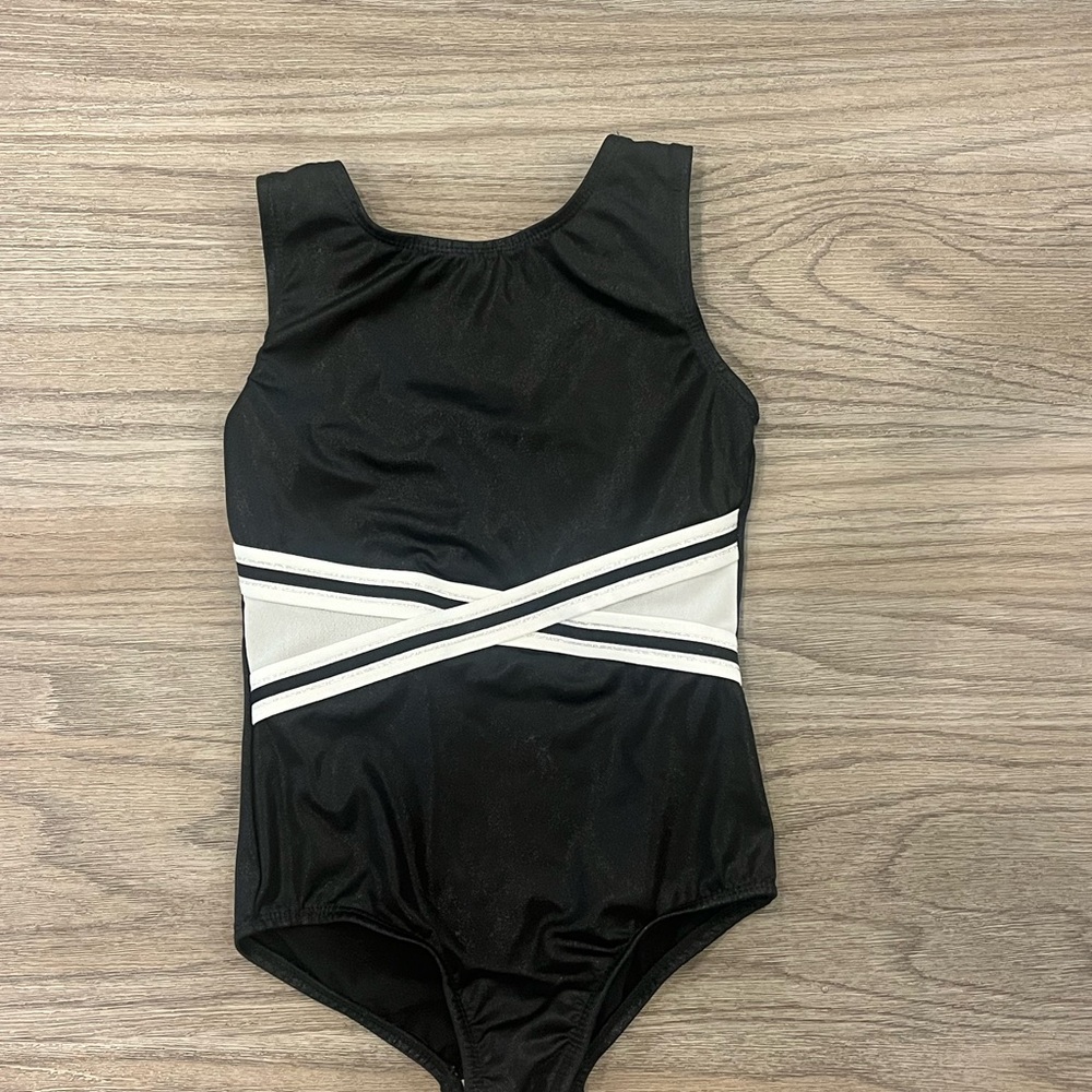 Black and White Kids gymastics/dance leotard